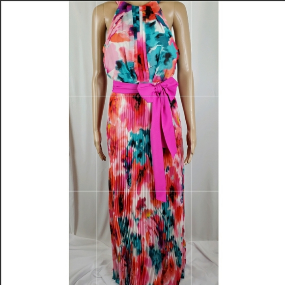 Eliza J floral pleated dress size 8 - Picture 3 of 8